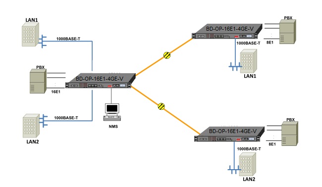 16e1 fiber multiplexer point to dual point application 16e1 fiber multiplexer point to dual point application